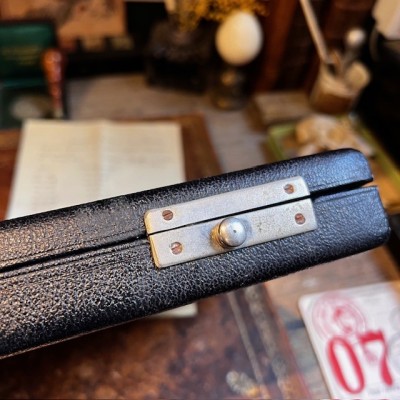 Boite de rangement pour oeil de verre - 50 cases en feutrine bleue