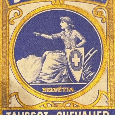 Antique Laundry blue box - Helvetia Blue - Talissot & Chevalier -1900