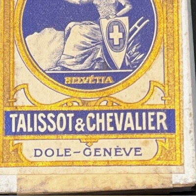 Antique Laundry blue box - Helvetia Blue - Talissot & Chevalier -1900