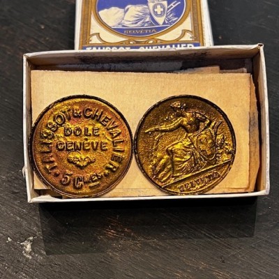 Antique Laundry blue box - Helvetia Blue - Talissot & Chevalier -1900