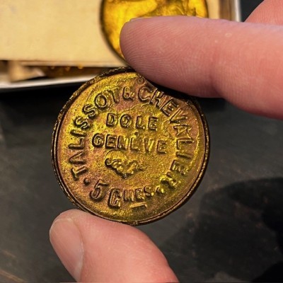 Antique Laundry blue box - Helvetia Blue - Talissot & Chevalier -1900