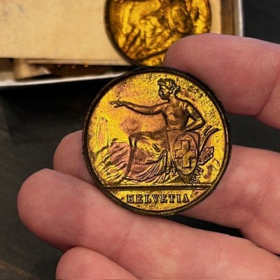 Antique Laundry blue box - Helvetia Blue - Talissot & Chevalier -1900