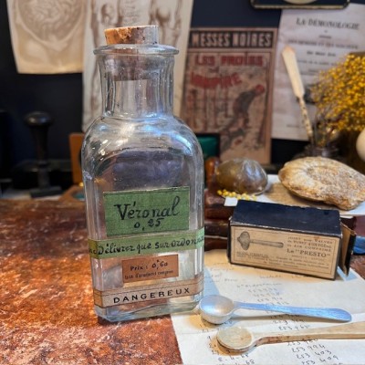 Véronal - Barbituriques - Années 1940 - Flacon ancien de pharmacie