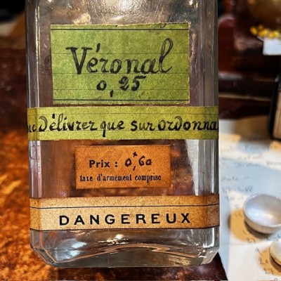 Véronal - Barbituriques - Années 1940 - Flacon ancien de pharmacie