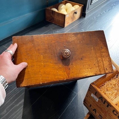 Antique wooden pharmacy drawer with compartments - 4 compartments