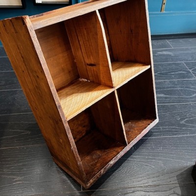 Antique wooden pharmacy drawer with compartments - 4 compartments