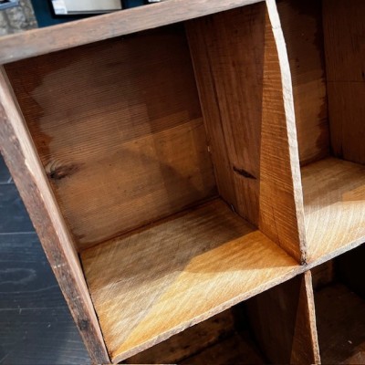 Antique wooden pharmacy drawer with compartments - 4 compartments