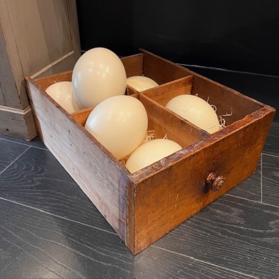 Antique wooden pharmacy drawer with compartments - 4 compartments