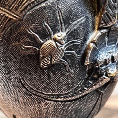 Pyrogen - Antique matchholder - Bat motif - Bronze - 1900