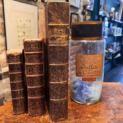 Sulfate de Cuivre en cristaux - Flacon ancien de pharmacie-Apothicaire