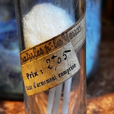 Tube of eye spatulas - 1940s - Vintage pharmacy bottle - Apothecary