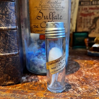 Tube de spatules pour les yeux - Flacon ancien de pharmacie-Apothicaire