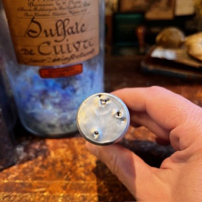 Tube de spatules pour les yeux - Flacon ancien de pharmacie-Apothicaire