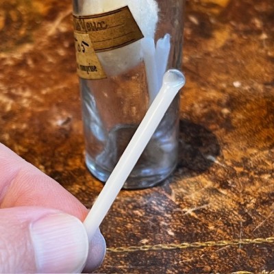 Tube de spatules pour les yeux - Flacon ancien de pharmacie-Apothicaire