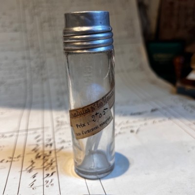 Tube de spatules pour les yeux - Flacon ancien de pharmacie-Apothicaire