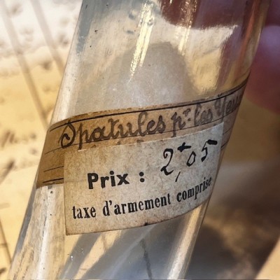 Tube de spatules pour les yeux - Flacon ancien de pharmacie-Apothicaire