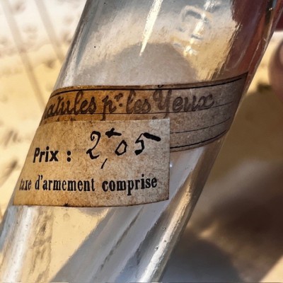 Tube de spatules pour les yeux - Flacon ancien de pharmacie-Apothicaire