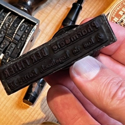 The Pharmacist's Drawer - Small antique wooden pharmacy drawer