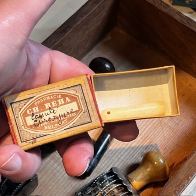 The Pharmacist's Drawer - Small antique wooden pharmacy drawer