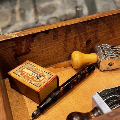 The Pharmacist's Drawer - Small antique wooden pharmacy drawer