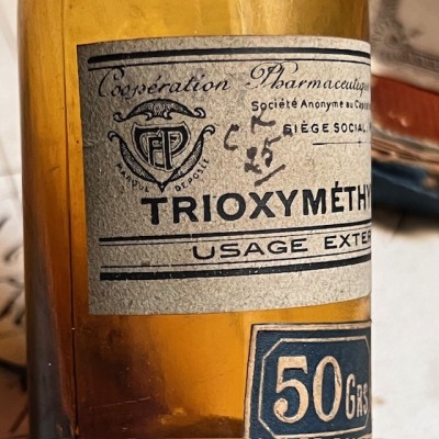 Trioxyméthylène - Flacon ancien de pharmacie-Apothicaire