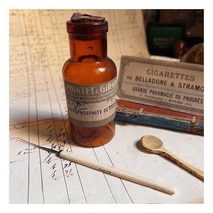 Hypophosphite de Calcium - Flacon ancien de pharmacie-Apothicaire