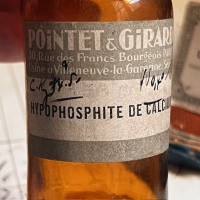Hypophosphite de Calcium - Flacon ancien de pharmacie-Apothicaire