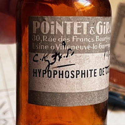 Hypophosphite de Calcium - Flacon ancien de pharmacie-Apothicaire