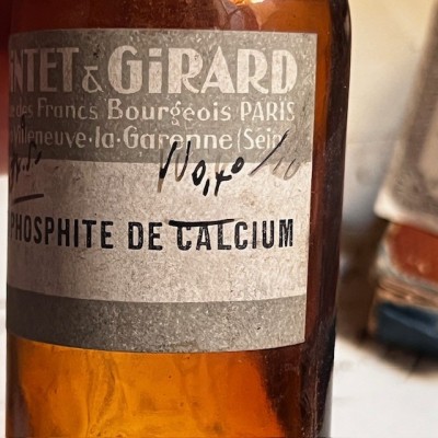Hypophosphite de Calcium - Flacon ancien de pharmacie-Apothicaire