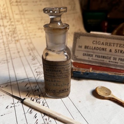 Acide Chlorhydrique- Flacon ancien de pharmacie-Apothicaire