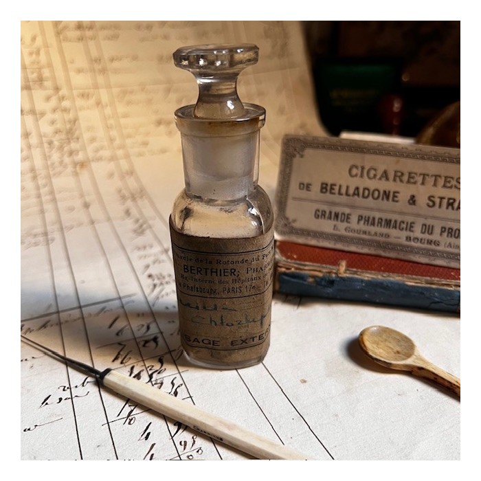 Acide Chlorhydrique- Flacon ancien de pharmacie-Apothicaire