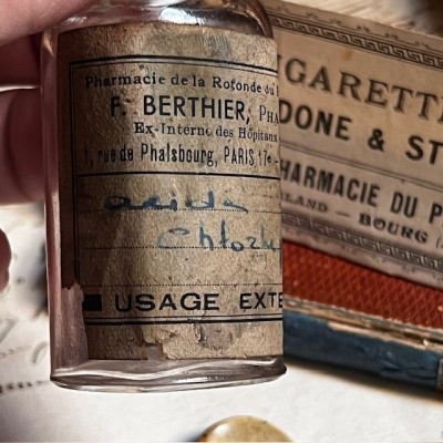 Acide Chlorhydrique - Vintage pharmacy bottle - Apothecary