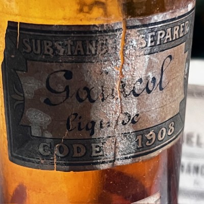 Gaïacol liquide - CODEX 1908 - DANGEROUS - Vintage pharmacy bottle
