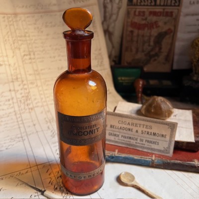 Aconite tincture - CODEX 1908 - POISON - Antique pharmacy bottle
