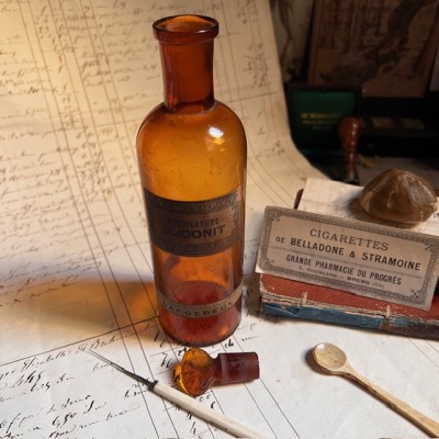 Alcoolature Aconit - CODEX 1908 - Poison - Flacon ancien de pharmacie
