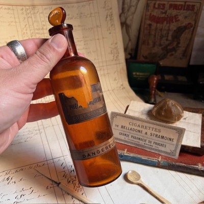 Phénol Aqueux - CODEX 1908 - POISON - Vintage pharmacy bottle