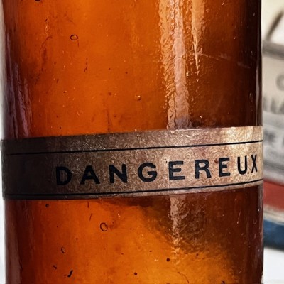 Phénol Aqueux - CODEX 1908 - POISON - Vintage pharmacy bottle