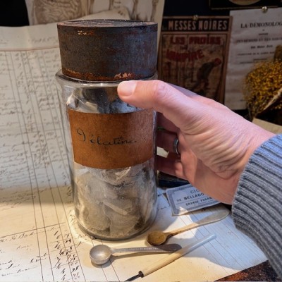 Gelatine - Vintage pharmacy bottle - Apothecary