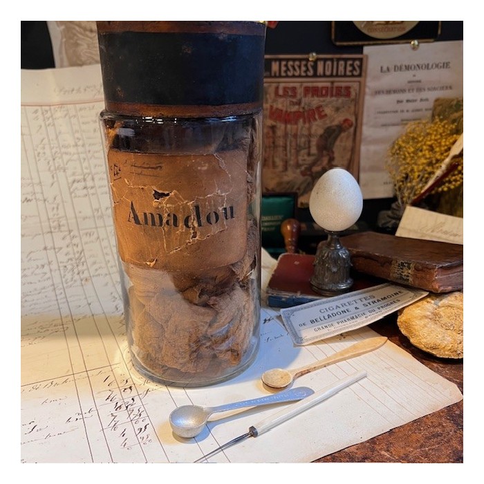 Amadou - Flacon ancien de pharmacie-Apothicaire