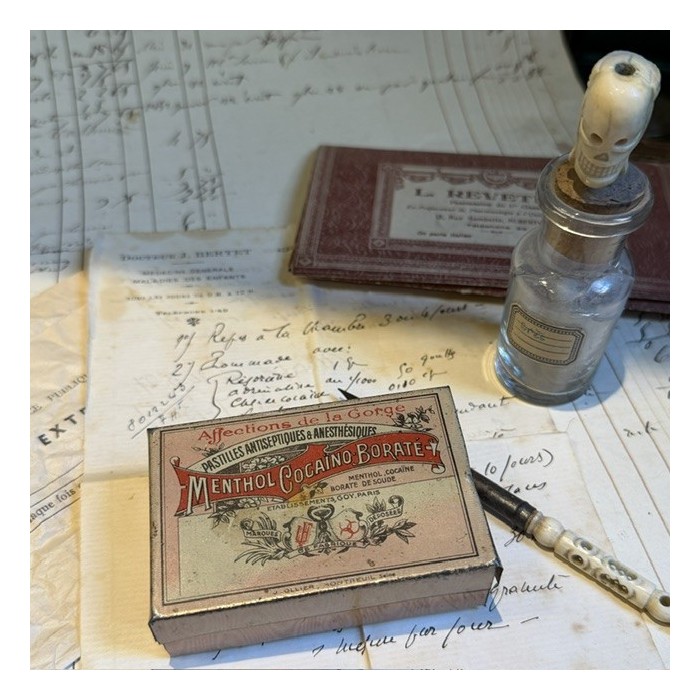 Box of cocaine lozenges from 1900 – MBC – Menthol Cocaïno Boraté