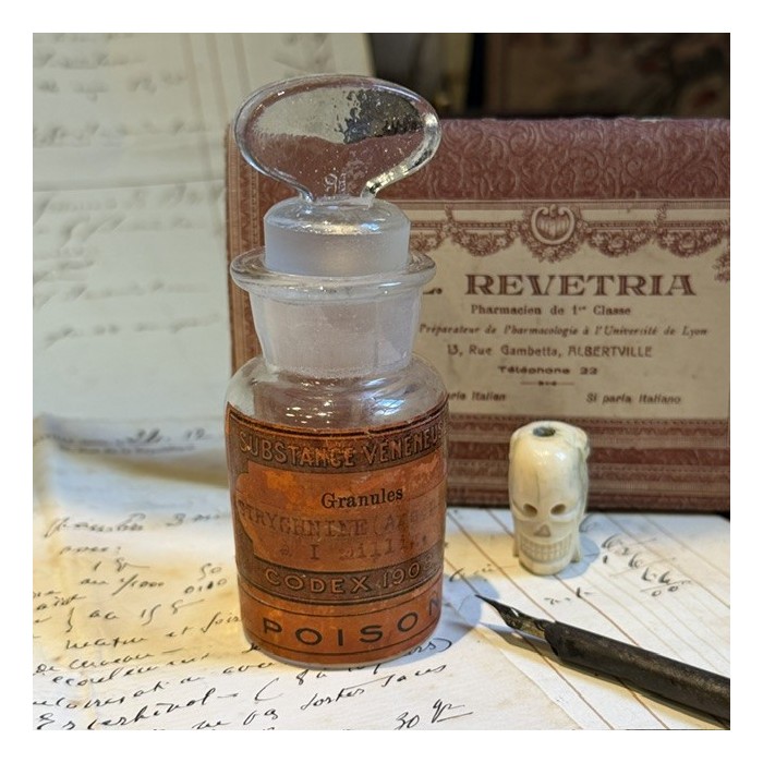 Strychnine - Arsenic - CODEX 1908 - POISON - Antique pharmacy bottle
