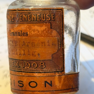 Strychnine - Arsenic - CODEX 1908 - POISON - Antique pharmacy bottle