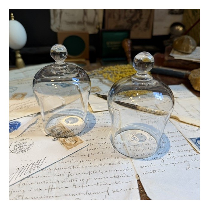 Petite cloche ancienne en verre - Ventouse médicale