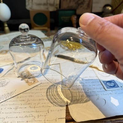 Small antique glass bell - Medical suction cup