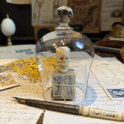 Petite cloche ancienne en verre - Ventouse médicale