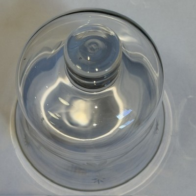 Petite cloche ancienne en verre gravé