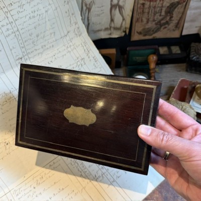 Napoleon III compartmentalised box in rosewood veneer