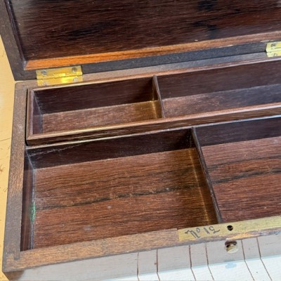 Napoleon III compartmentalised box in rosewood veneer