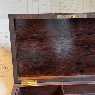 Napoleon III compartmentalised box in rosewood veneer