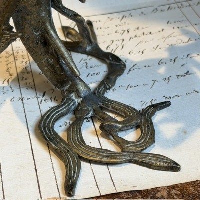 Chinese Dragon with 4 claws - Mang Dragon - Solid brass sculpture